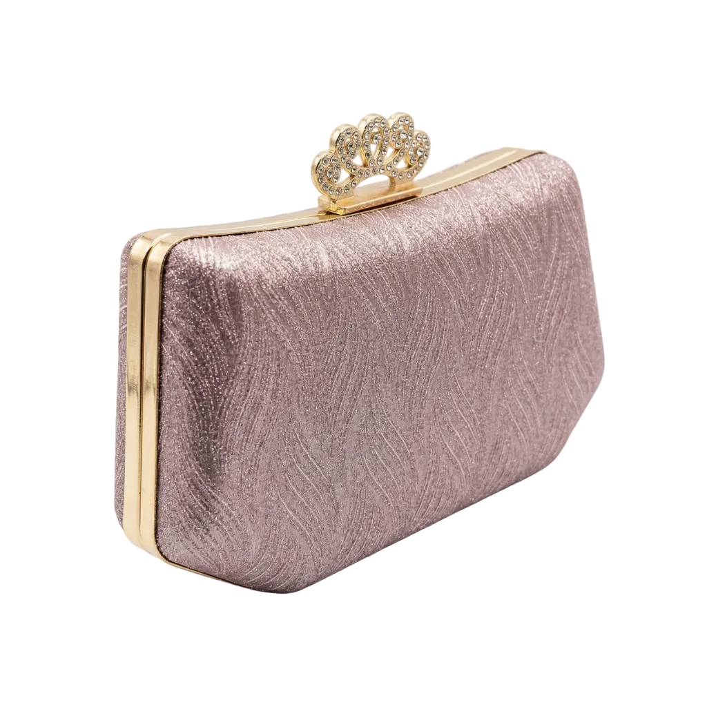 Rose Shimmer Clutch
