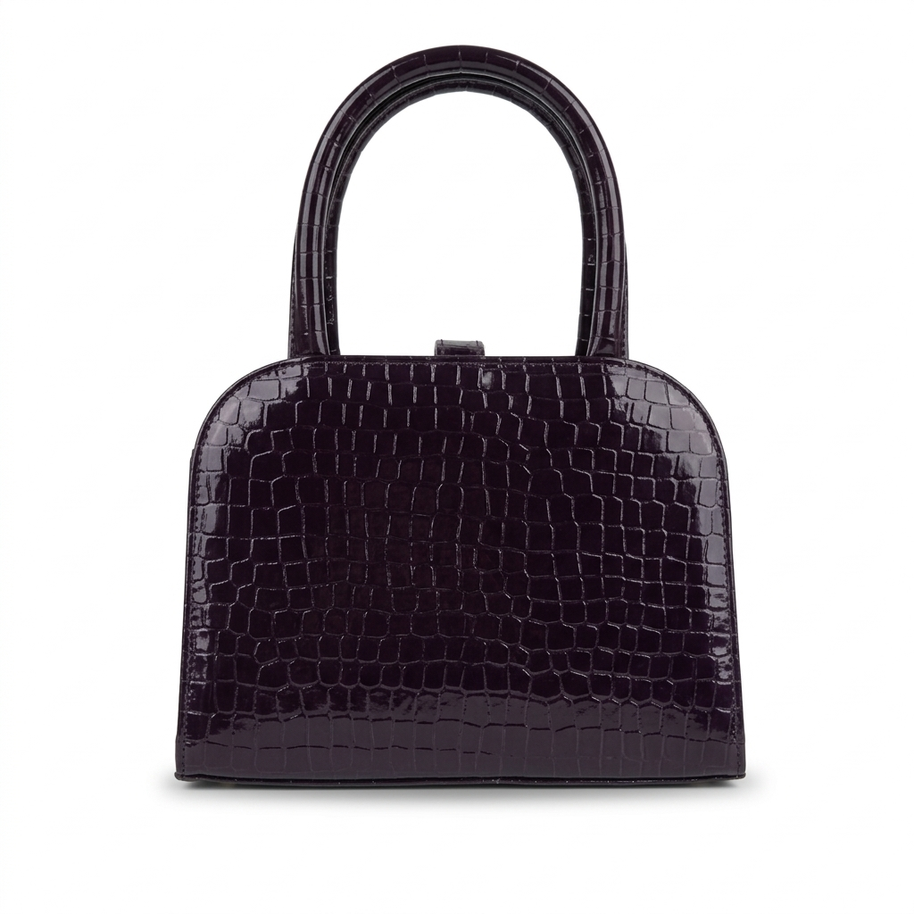 Purple Crocodile Handbag
