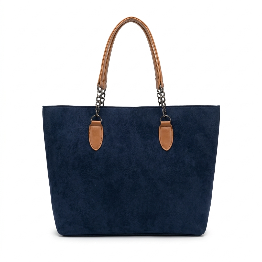 Midnight Navy - Suede Tote