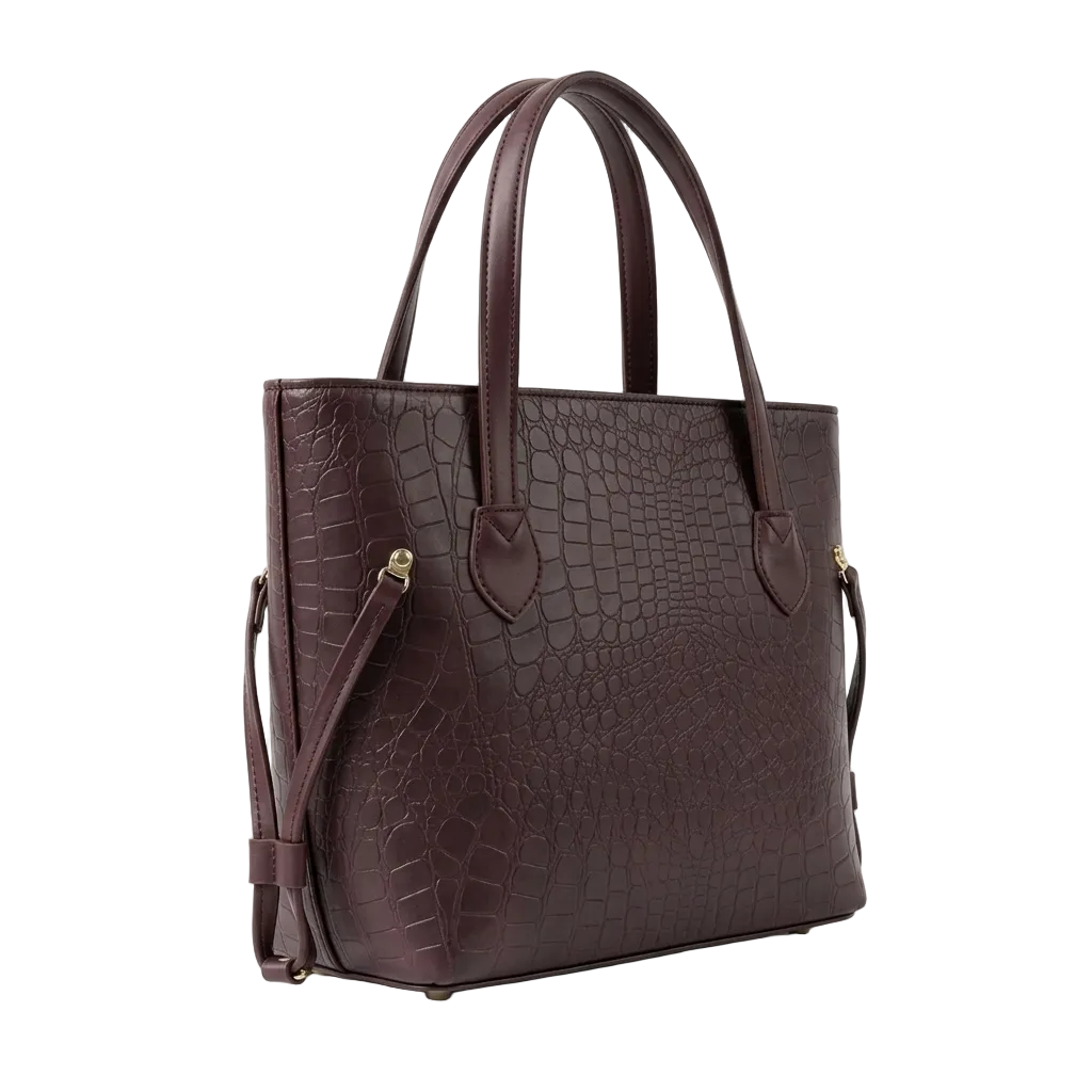 Brown Crocodile-Embossed