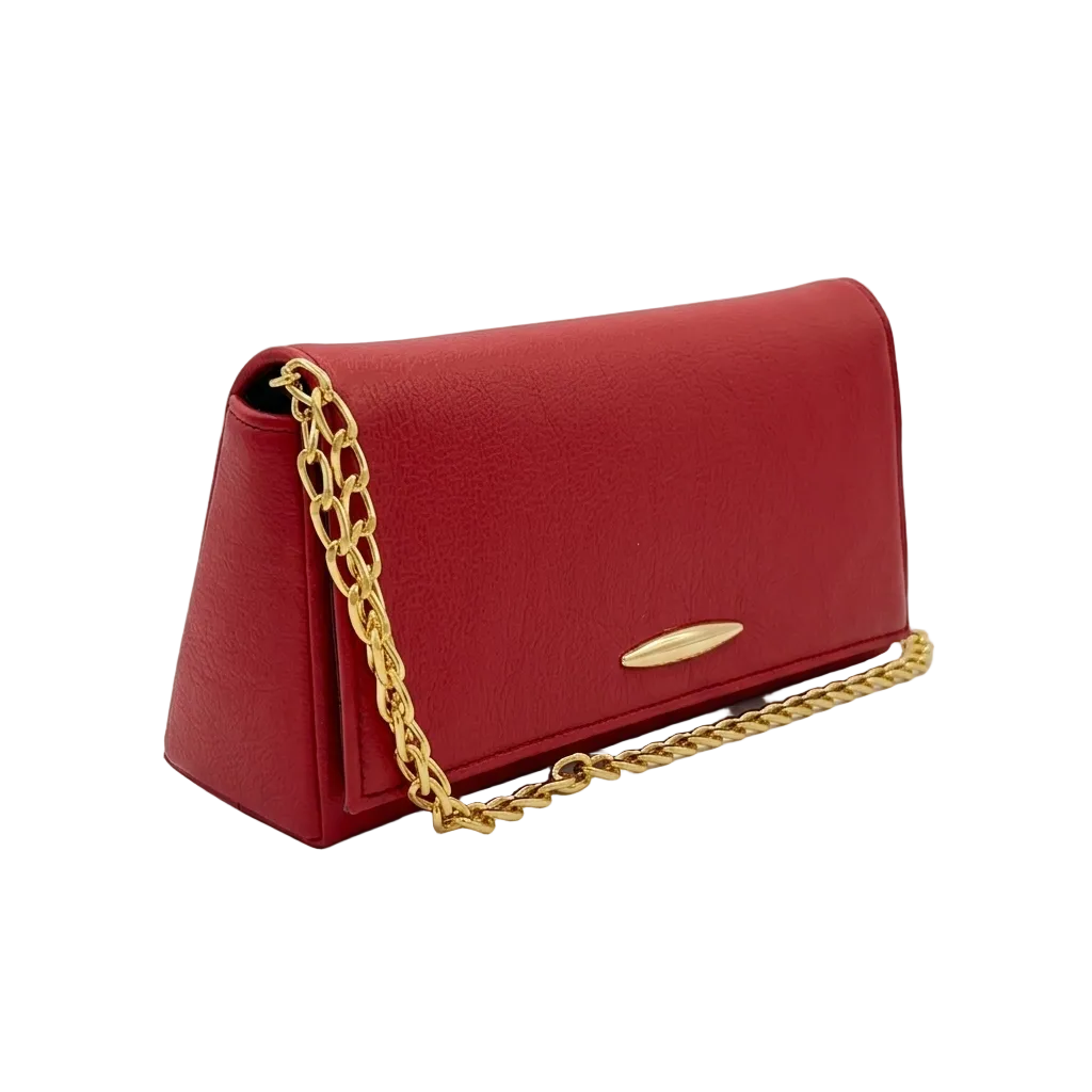 Red Leather Clutch
