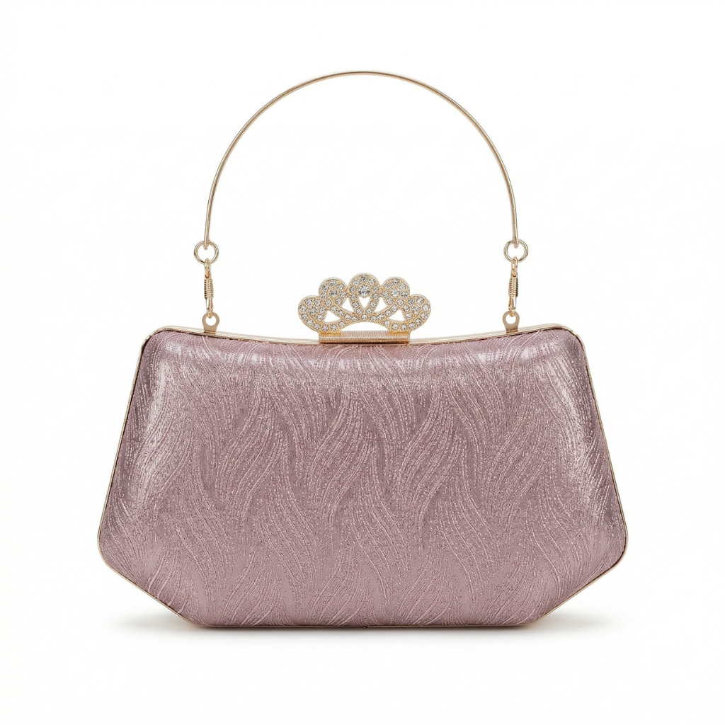 Rose Shimmer Clutch