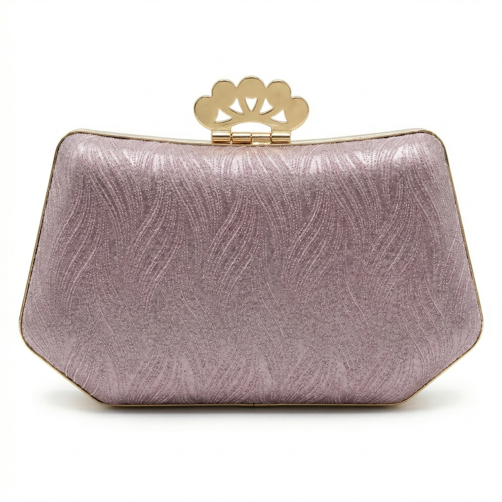 Rose Shimmer Clutch