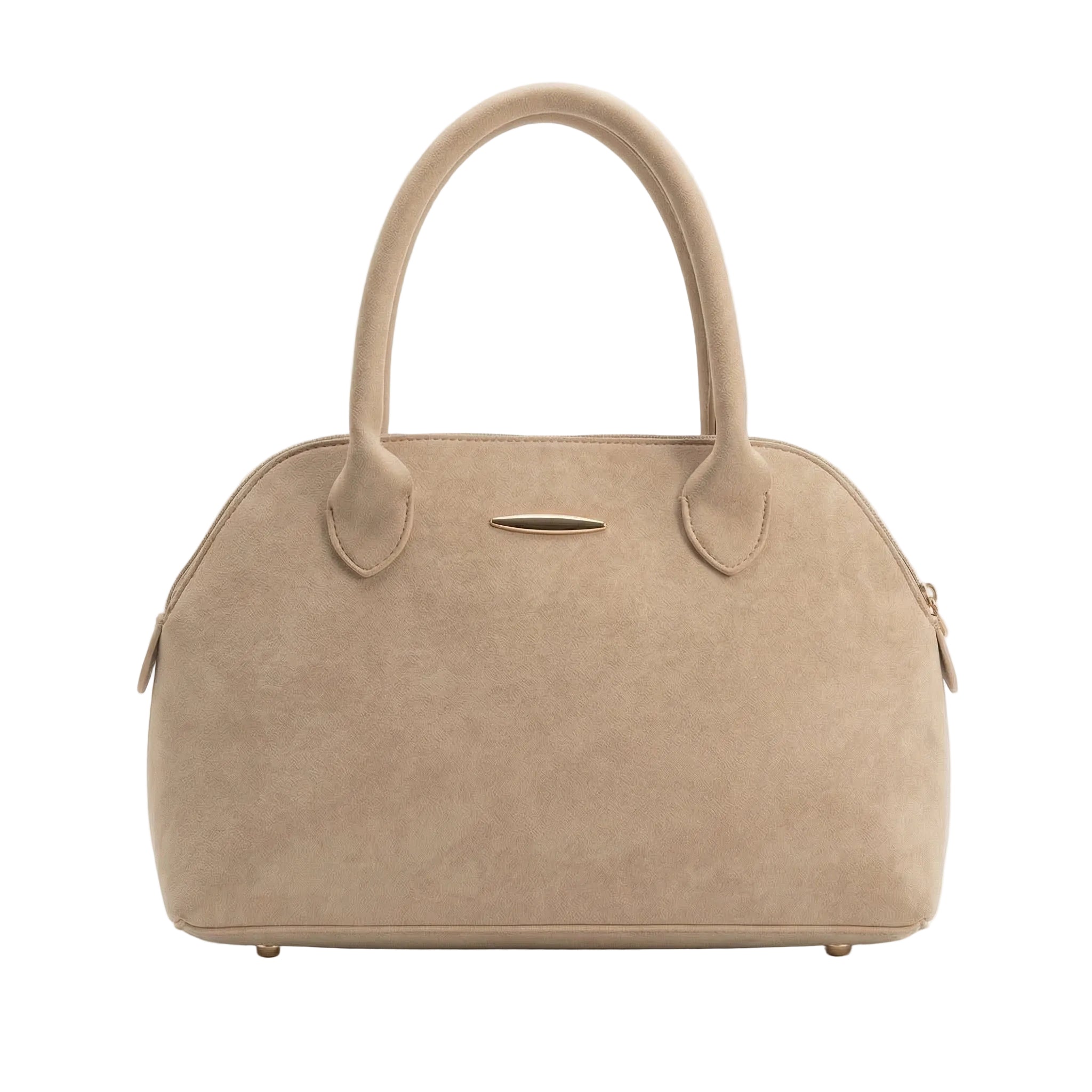 Metropolitan Contrast Bag – Black & Cream Structured Shoulder Satchel