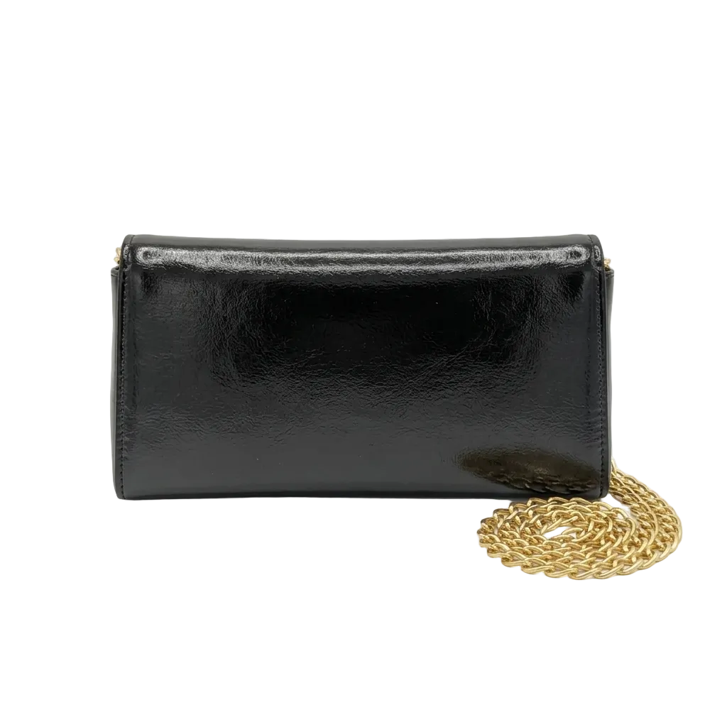 Black Patent Clutch