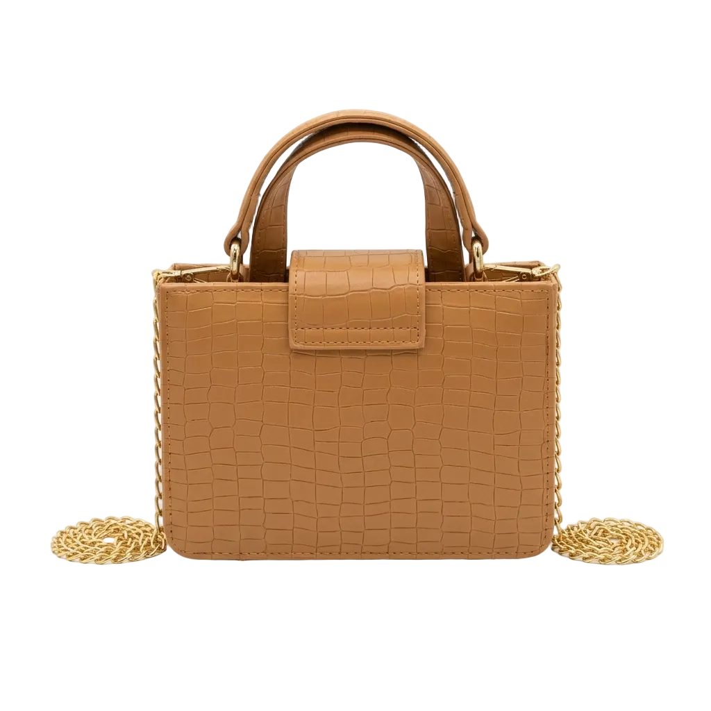 Tan Croco Mini box