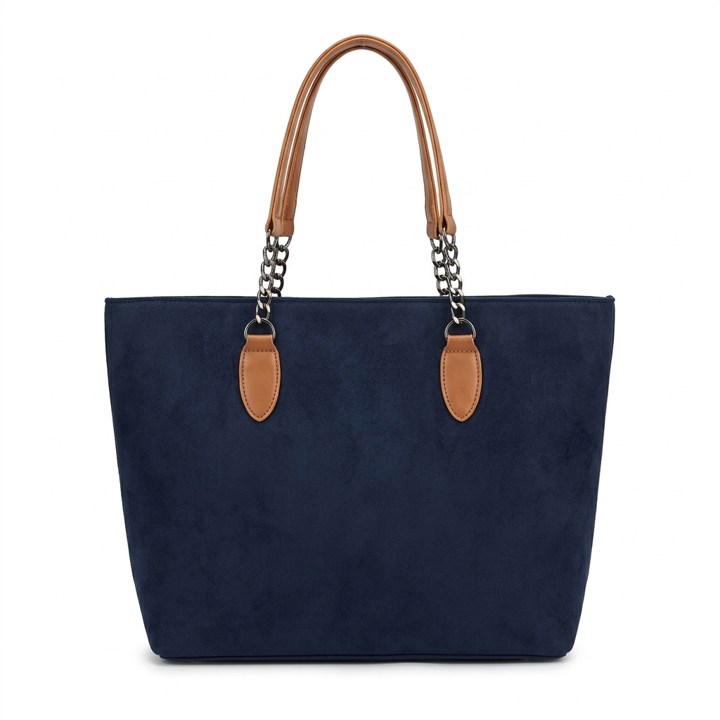 Midnight Navy - Suede Tote