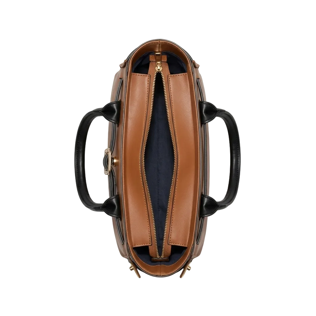 Tan & Black Smooth Tote